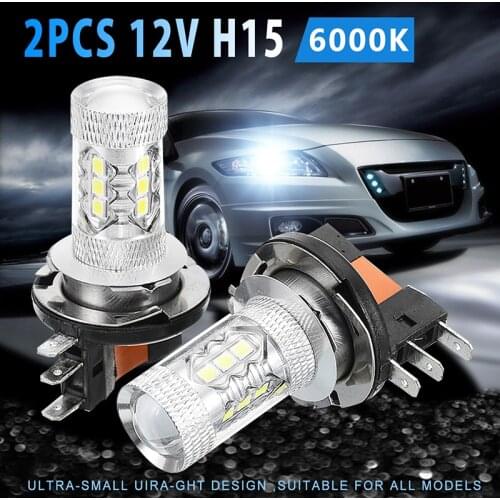 Car H15 LED Bulb Headlight 40W 4000LM Wireless Car Headlight Lamp 12V Conversion Driving Light 6000K White For BMW for Honda