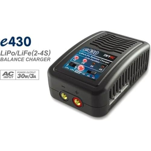 SKYRC E430 Balance Charger AC 100-240V Cells Lipo LiFe 30W 1A 2A 3A
