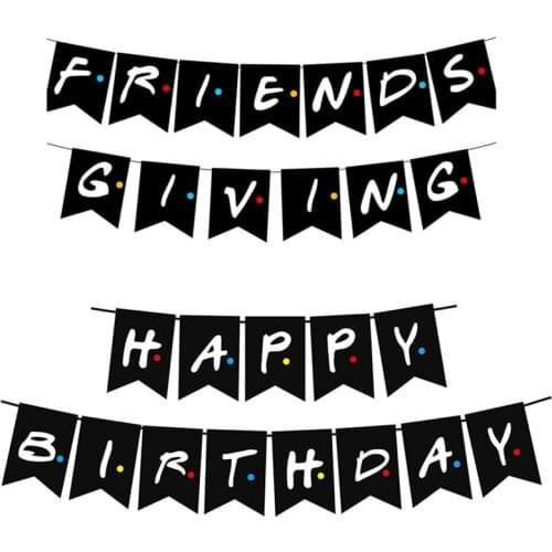 Friends TV show happy birthday party paper banner friend theme party suitable for friends birthday party decoration