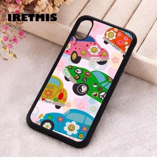 Iretmis 5 5S SE 2020 Phone Cover Case for iPhone 6 6S 7 8 Plus X Xs XR 11 12 Mini Pro Max Rubber Silicone Groovy Cars