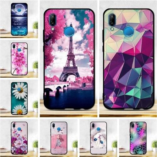 For Huawei P20 Lite Cases 5.84inch Soft Thin Silicone Back Cover For Huawei P20 Lite P20Lite Cover 3D Pattern TPU Slim Phone Bag