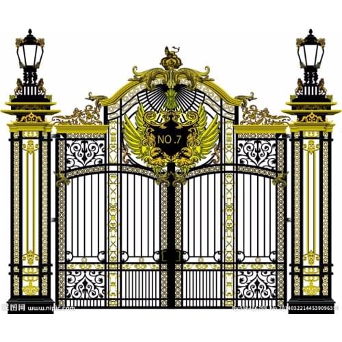 Cast iron gates and railings security iron gates new design automatic sliding gates hwg16