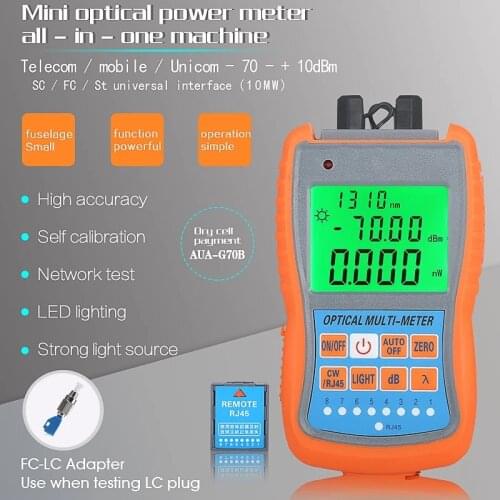 COMPTYCO AUA-G70B/50B 4in1 Mini Optical Power Meter Visual Fault Locator Network Cable Test Optical Fiber Tester 10KM 30KM VFL