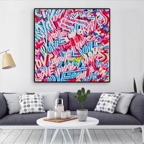 Loves Canvas Painting Nordic Canvas Painting Wall Art Colorful Loves Picture Art Posters And Prints For Living Room Home Decor