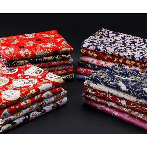 Pure Cotton Fabric 100cmX150cm Japanese Style Handmade DIY Kimono Shirt Toys