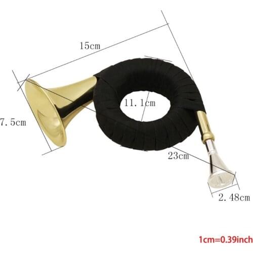 LADE Bb Brass Hunting Horn with Carry Bag Stand Cleaning Cloth Musical instruments professional