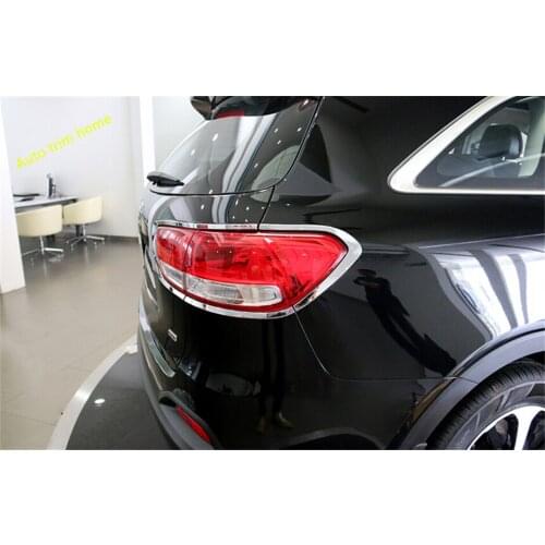 LAPETUS ABS Chrome Rear Tail Lights Tailgate Lamp Frame Cover Trim For KIA Sorento 2015 - 2018 Exterior Kit Auto Accessories