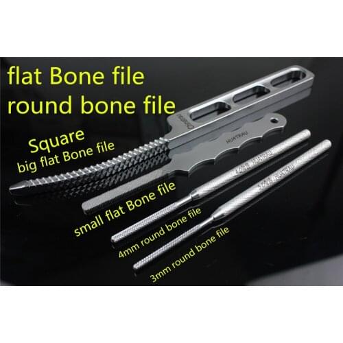 Medical small animal orthopedic instrument flat bone file round bone file Grind bone Joint bone file Patellar groove hook deepen