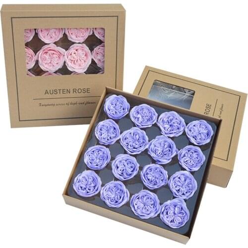 New Artificial Austin Head Ecuador Rose Valentines Day Soap Flower Bouquet Gift Wedding Home Christmas Decoration