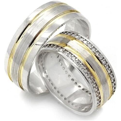 Couple Wedding Ring Sterling Silver 925 Woman And Man Luxury Jewelry Bands Fashion Engagement Anniversary Ancient Greek Model