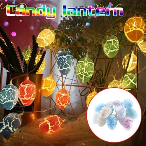 Easter Decorations Lights Easter Eggs LED String Lights Battery Operated Light Colorful Lamp Portable Bedroom Lamp Home Lighting