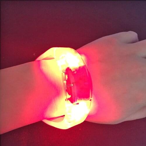 Custom logo led bangle Sound Controlled LED Light Up Bracelet Activated Glow Flash Bangle Festival Party Decor Gift 24pcs/lot