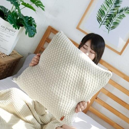 1Pcs Luxury Simple Nordic Style Cushion Cover For Bed Sofa Decoration Pillow Cushion Cover 45x45cm Tufted Woven Cover Room Decor