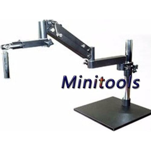 Fold the gimbal swing arm microscope flex arm big table bracket stand for industry Stereo Trinocular eyepieces microscope