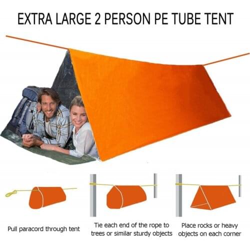 Camping Emergency Tent Survival Sleeping Bag, Lightweight Waterproof Thermal Emergency Blanket, Bivy Sack for Outdoor Adventure