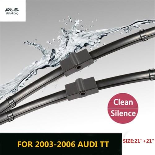 Free shipping 2pcs/lot Wiper blades for 2003-2006 Audi TT 8N 21"+21" Car Accessories Windscreen Wipers Car-styling