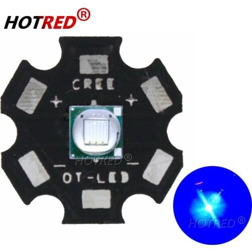 Epileds 10W XML T6 Led Emitter Lamp Light Blue 450NM - 455NM 3.2-3.8V 1000-3000MA 100-200LM On 20MM16MM PCB Board For Flashlight