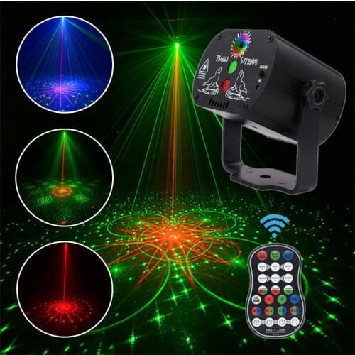 60 modes LED disco light USB rechargeable RGB laser projection lamp wireless controller effect stage lights party DJ KTV ball