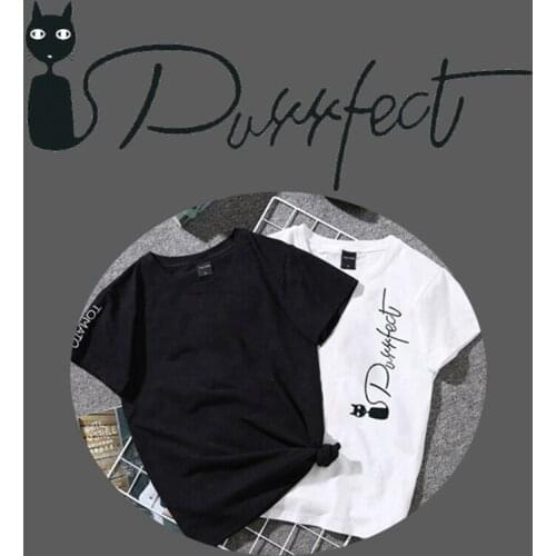 Letter Black Cat Patch Iron on Heat Transfer Printing Stickers for Clothes T-Shirt DIY Appliques Thermal Patches Washable Decor