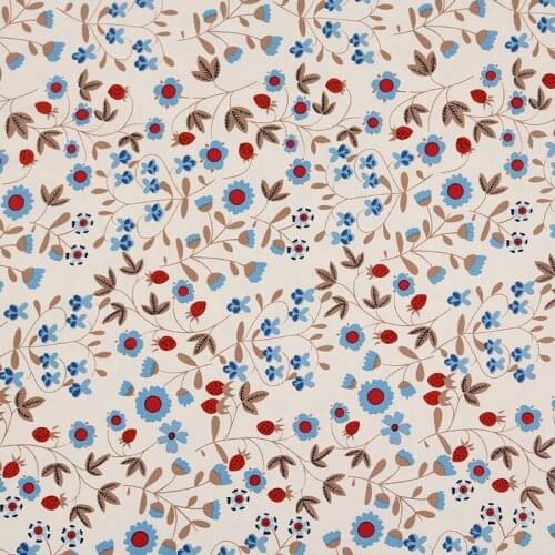 Strawberry fabric Retro style fabric Calico Printed cotton fabric for DIY Bag 1 order=50cm*140cm