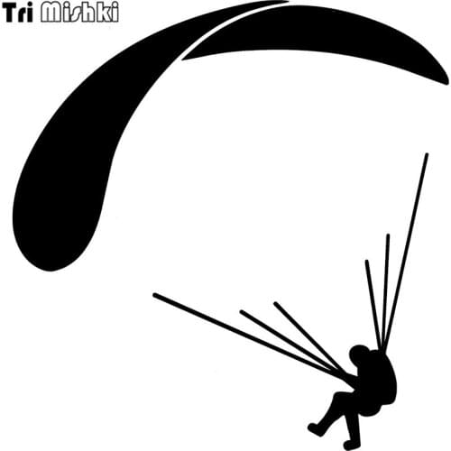Tri Mishki HZX280 15.5*15cm parachute on board funny car stickers auto car sticker