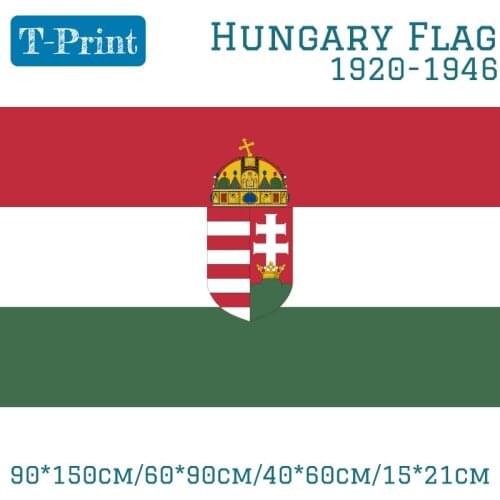 Hungary 1920-1946 Flag 3ft x 5ft Polyester Banner Flying 150* 90cm Custom flag outdoor