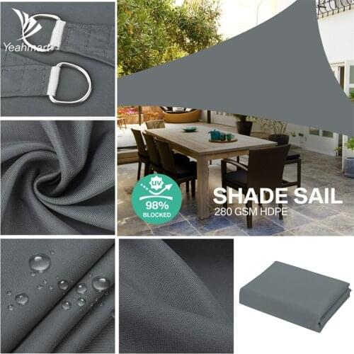 5x5x5M 3.6x3.6x3.6M Awning Waterproof Tarp Tent Shade Triangle Garden Canopy Sunshade Sail Outdoor Camping Beach Sun Shelter