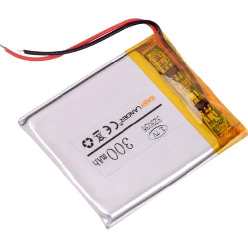 10pcs /Lot 323036 3.7V 300mAh lithium Li ion polymer rechargeable battery For Bluetooth Headset MP3 MP4 phone battery