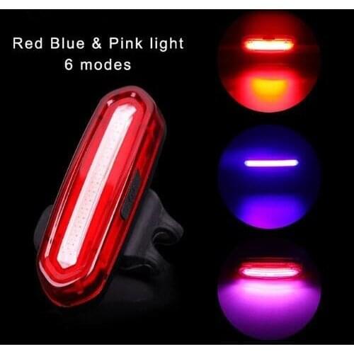 100 LM Rechargeable COB LED USB Mountain Bike Tail Light Taillight MTB Safety Warning Bicycle Rear Light Bicycle Lamp