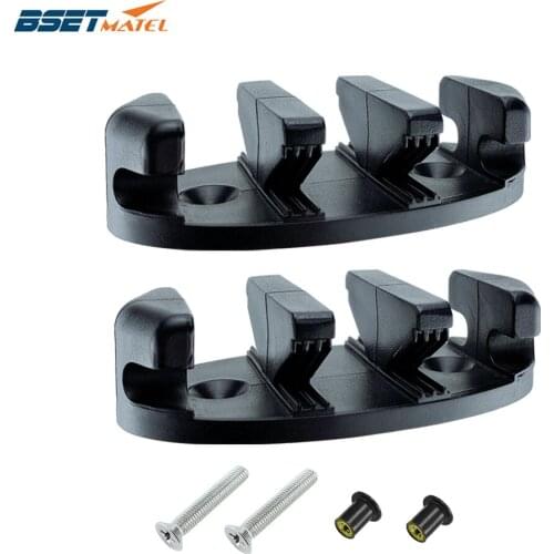 2X Black Nylon Plastic Marine Zig Zag Anchor Trolley Cleat Rope Device Kayaks Canoes Boats Decks Replacement Rowing Accessories