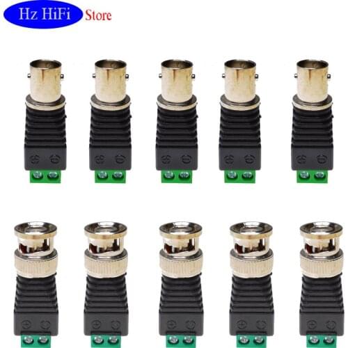 5PCS BNC Male Female to screw terminal Connectors for AHD Camera CVI Camera TVI Camera CCTV Camera Coaxial/Cat5/Cat6 Cables