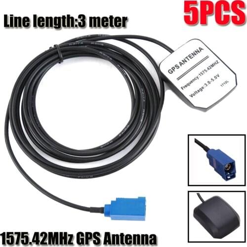 5Pcs Car GPS Antenna Connector 3M Cable Receiver Auto Aerial Adapter For Navigation Night Vision Camera Player For Audi For VW