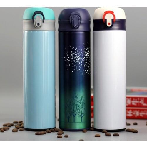 500ml Thermos Double Wall Stainless Steel Vacuum Flasks Thermos Cup Coffee Tea Milk Travel Mug Thermo Bottle Thermocup For Girls