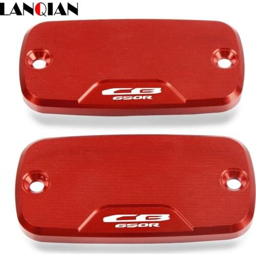Motorcycle CNC Aluminum Front Brake Reservoir Cap & Clutch Fluid Reservoir Cap Cover moto For Honda cb650r CB650R 2018 2019