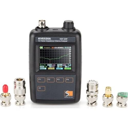 KVE520A VHF/UHF VU Vector Impedance Antenna Analyzer with 5 Adapters for Amateur HAM Radios KVE 520A Vector Radio Walkie Talkie