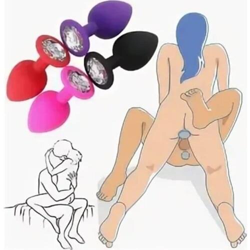 100% Silicone Butt Plug Anal Plug Unisex Sex Stopper 3 Different Size Adult Toys For Men Women Beginner Anal Trainer For Couples
