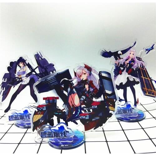 Anime Acrylic Stand Model Toys Hood Enterprise Akagi Kaga Akashi Z23 Javelin Laffey Action Figure Pendant Toy double-side gift