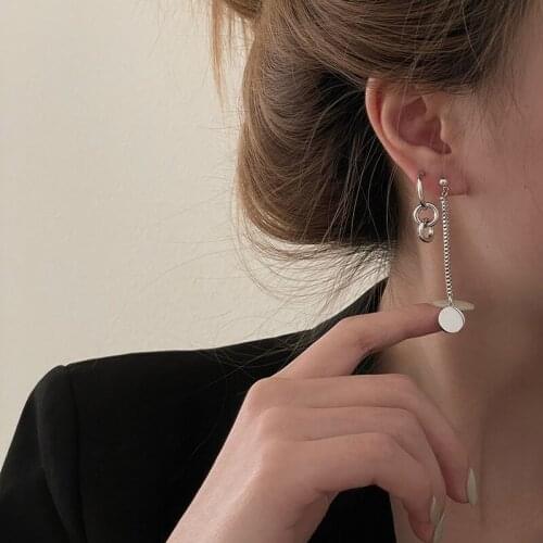 Asymmetric Drop Earrings Tassel Chain For Women New Trendy Design Female Fashion Girl Gift Hip Hop Lady Wedding Jewelry BOYULIGE