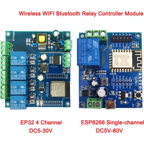 ESP8266 Wireless WIFI Relay Controller Module Single-channel Relay Module ESP 12F Development Board for IOT Smart Home DC5V-80V
