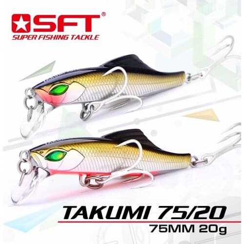 SEA Minnow Sinking Lure 75MM 20G Wobble Hard Fishing Lure 3D Eyes Sinking Minnow Fishing Lure Crankbait