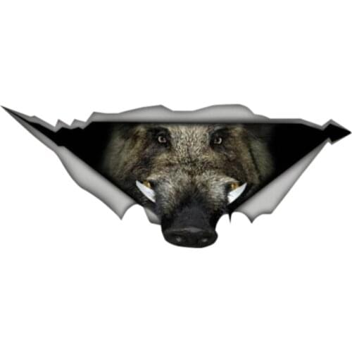 Fuzhen Boutique Decals Exterior Accessories Wild Boar Car Stickers 3D Pet Bird Graphic Vinyl Decal Car Window Bumper Sticker