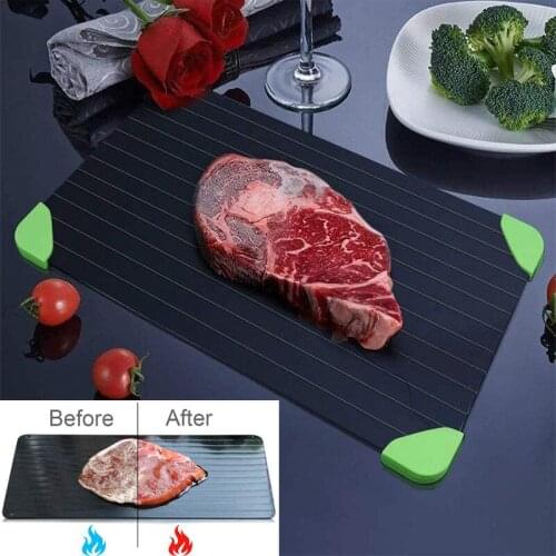 Fast Defrosting Tray Thaw Frozen Steak Ice Food Meat Fruit Quick Defrosting Plate Aluminum Alloy Defrost Household Kitchen Tools