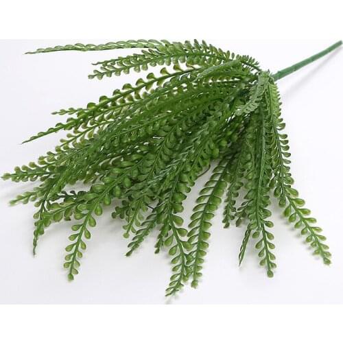 Decorative Artificial Leaves Plastic Fern Leaf Artificial Plant For Home Office Decoration