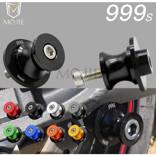 For Ducati 999 S 999S 2005 2006 Swingarm Sliders Spools 8mm CNC Aluminum Motorcycle Rear Swingarm Stand Cover Protector Paddock