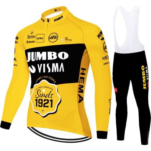 2021 Jumbo Visma team Cycling Jersey Long sleeve MTB bicycle clothing summer spring uniformes de ciclismo para hombre