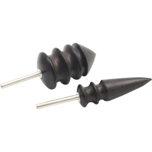 1pc Leather Tool Edge Electric Polishing Slicker Flat/Pointed Head Sandalwood Leathers Craft DIY Tools Tip Burnisher New