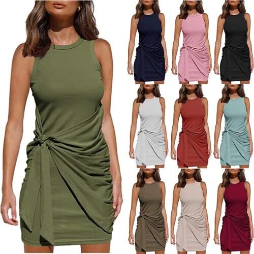 Cotton Long Spring Dress Fashion Solid O-Neck Short Sleeve Office Lady Summer Dress Plus Size Casual Pencil Vestidos Party