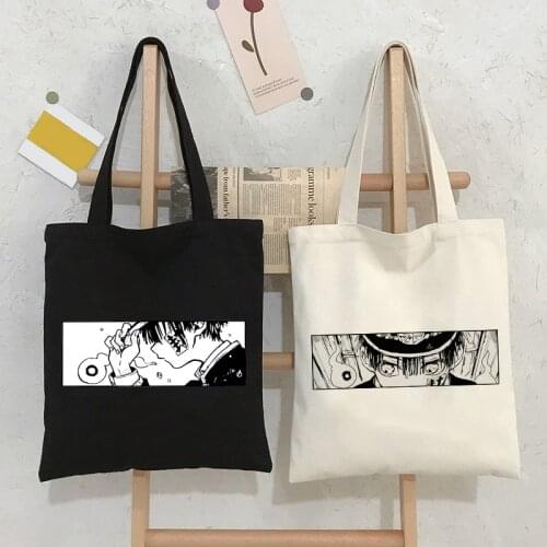 Anime Ground-bound boy Hanako-kun Women Bag Canvas Bag Shopper Harajuku Gothic Style Large Capacity Vintage Shoulder Bag Handbag