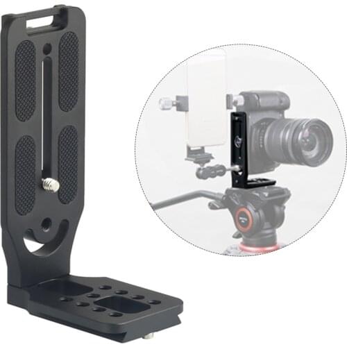 L-shaped Bracket Aluminum Alloy Quick Release Plate 1/4 Inch Screw Mounts Arca Swiss Universal DSLR Camera for Canon Nikon Sony