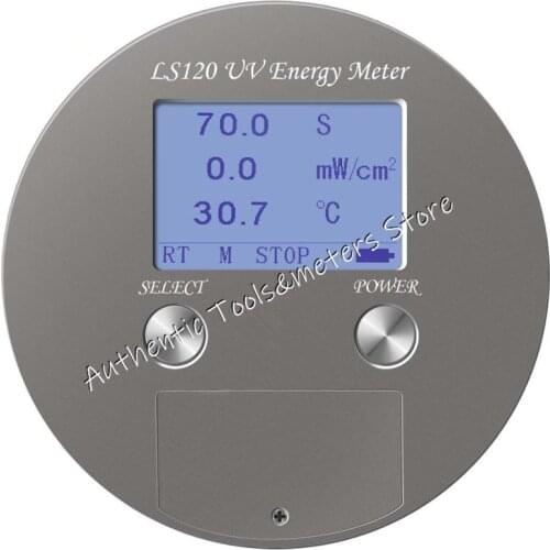 Linshang LS120 UV Energy Meter replace UV Integrator for 365nm UVA high pressure mercury lamp with power and temperature curve